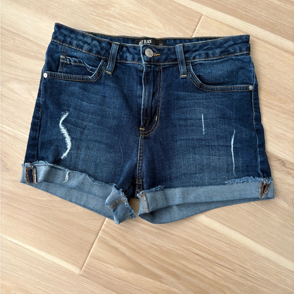 Just Black Dark Blue Jean Shorts